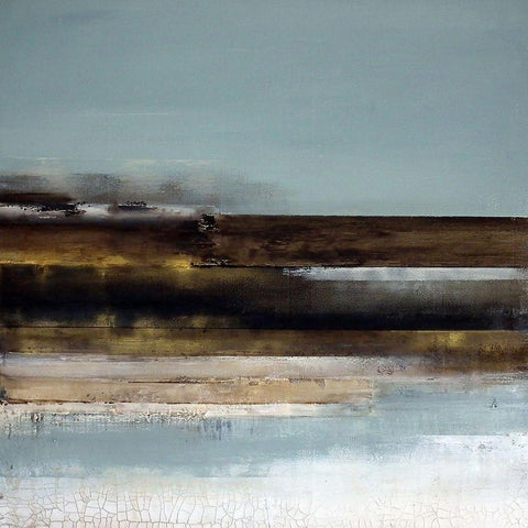 Distant Shore Black Modern Wood Framed Art Print by Cordes, Susan