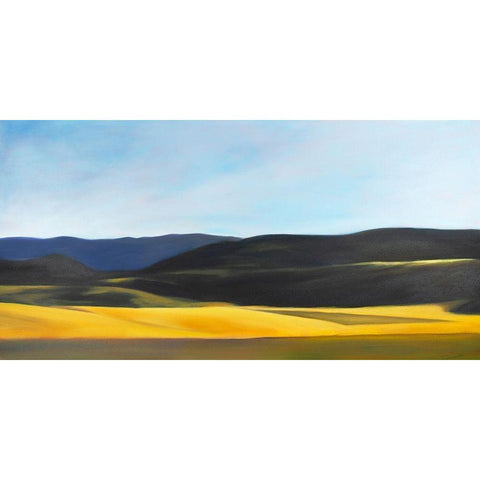 Landforms Black Modern Wood Framed Art Print with Double Matting by Caldwell, Carolyn