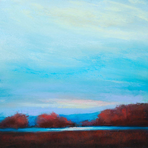 River Lighter White Modern Wood Framed Art Print with Double Matting by Caldwell, Carolyn