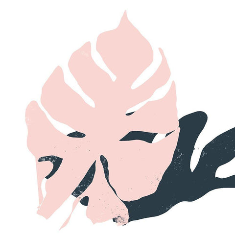 Pink Protector White Modern Wood Framed Art Print with Double Matting by Christine, Niya