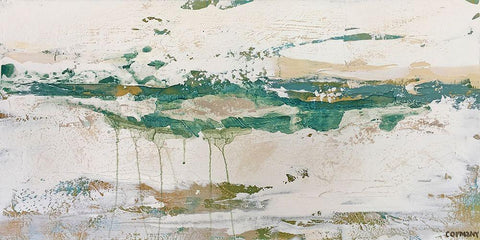 Gulf Tides White Modern Wood Framed Art Print with Double Matting by Cormany, Claire