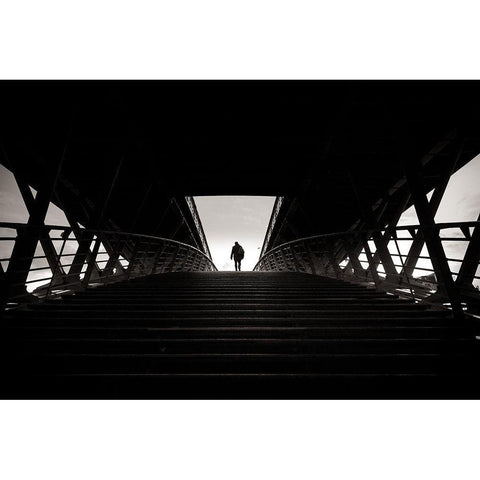 Unchained Black Modern Wood Framed Art Print with Double Matting by Corso, Stefano