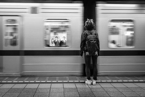 We Are A Family Black Ornate Wood Framed Art Print with Double Matting by Corso, Stefano