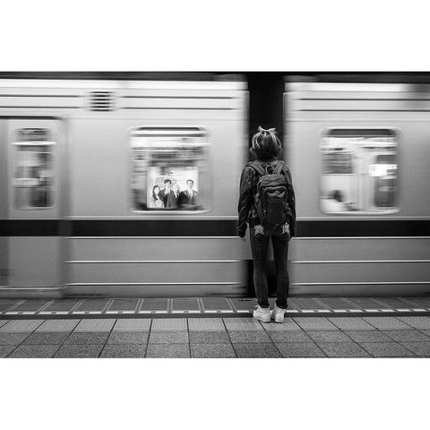 We Are A Family Black Modern Wood Framed Art Print by Corso, Stefano