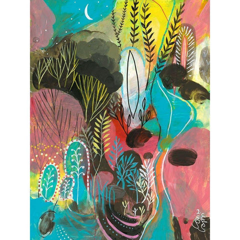 Water Cycles Black Modern Wood Framed Art Print with Double Matting by Capri, Corina