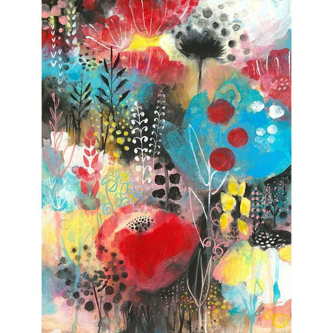 Alive White Modern Wood Framed Art Print by Capri, Corina