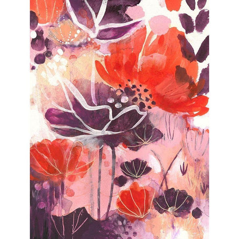 Open Up Black Modern Wood Framed Art Print with Double Matting by Capri, Corina