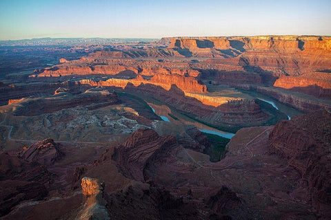 Canyonlands at Sunrise White Modern Wood Framed Art Print with Double Matting by Cannon, George