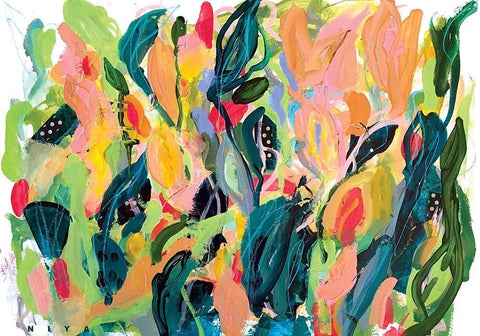 Veritable Garden of Hope White Modern Wood Framed Art Print with Double Matting by Christine, Niya