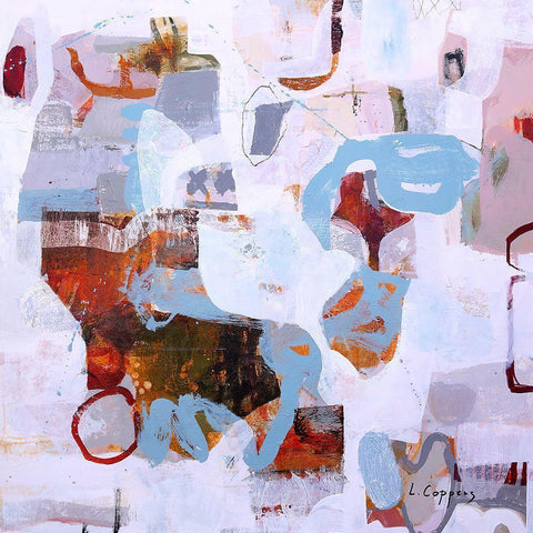 Letâ€™s Imagine White Modern Wood Framed Art Print with Double Matting by Coppens, Linda