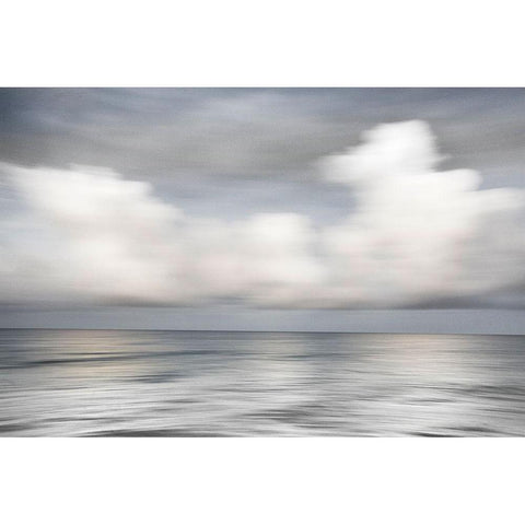 Soft Silence Black Modern Wood Framed Art Print by Connolly, Karin