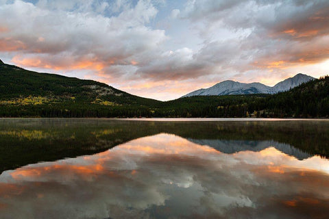 The Rocky Mountain 1 White Modern Wood Framed Art Print with Double Matting by Colligan, Lynann