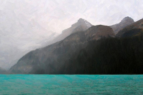 The Rocky Mountain 2 Black Ornate Wood Framed Art Print with Double Matting by Colligan, Lynann