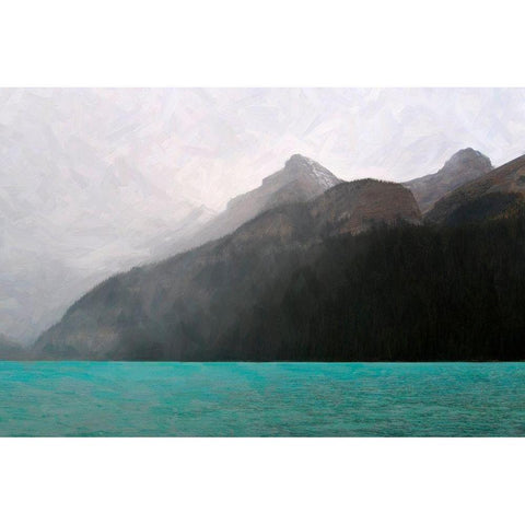 The Rocky Mountain 2 Black Modern Wood Framed Art Print by Colligan, Lynann