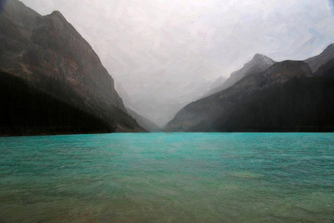 The Rocky Mountain 3 Black Ornate Wood Framed Art Print with Double Matting by Colligan, Lynann