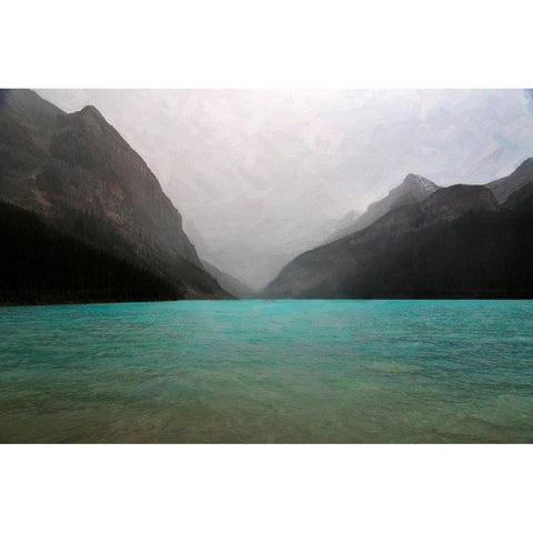 The Rocky Mountain 3 Black Modern Wood Framed Art Print by Colligan, Lynann