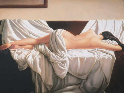 Late September White Modern Wood Framed Art Print with Double Matting by Campos, Edson