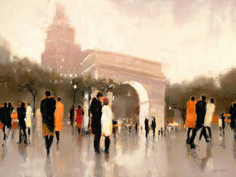 Monumental Day White Modern Wood Framed Art Print with Double Matting by Christie, Lorraine