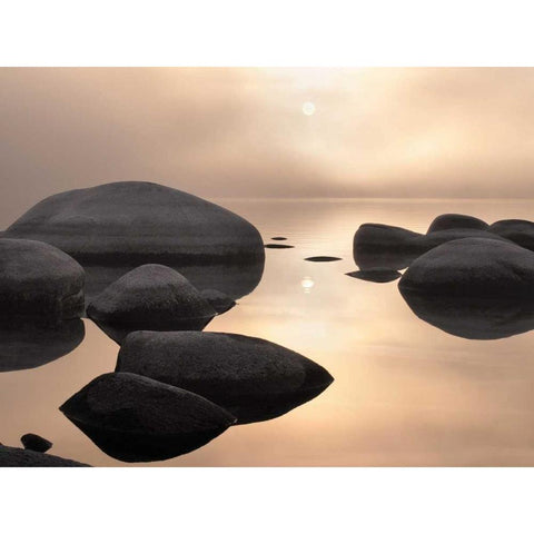 Silver and Gold Black Modern Wood Framed Art Print with Double Matting by Carmel, Elizabeth