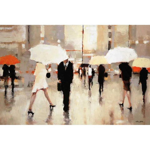 When Stars Collide Black Modern Wood Framed Art Print with Double Matting by Christie, Lorraine