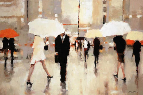 When Stars Collide White Modern Wood Framed Art Print with Double Matting by Christie, Lorraine