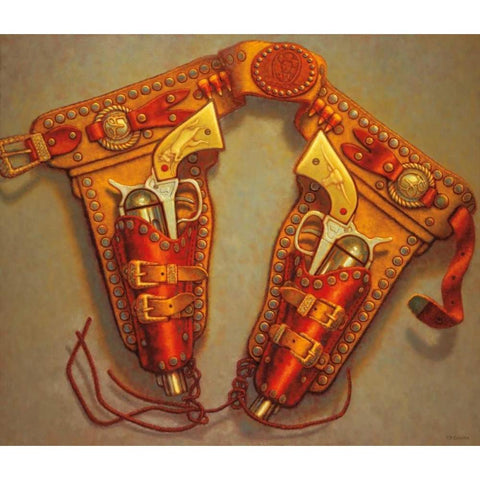 Trigger Happy White Modern Wood Framed Art Print by Colletta, TR