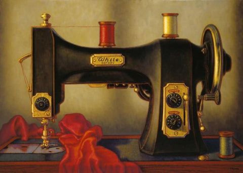 Votive Lamp White Modern Wood Framed Art Print with Double Matting by Colletta, TR