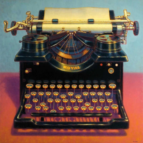 Writers Block II Black Modern Wood Framed Art Print by Colletta, TR