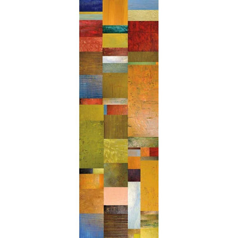 Color Panels with Blue Sky Black Modern Wood Framed Art Print by Calkins, Michelle