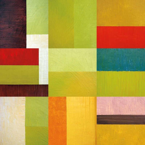 Color Study Abstract 1 White Modern Wood Framed Art Print by Calkins, Michelle