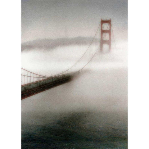 The Fog Comes In White Modern Wood Framed Art Print by Culver, Laura