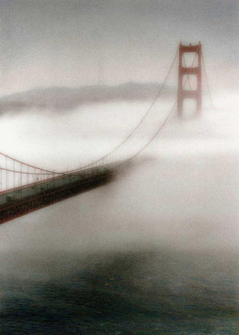 The Fog Comes In White Modern Wood Framed Art Print with Double Matting by Culver, Laura