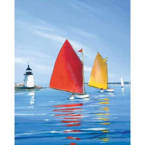 Horizon Light Black Modern Wood Framed Art Print with Double Matting by Caldwell Fisher, Sally
