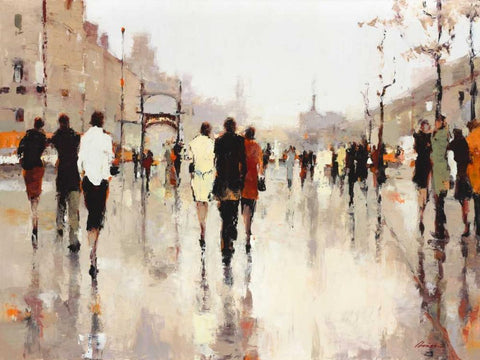 Lone Lilly Black Ornate Wood Framed Art Print with Double Matting by Christie, Lorraine