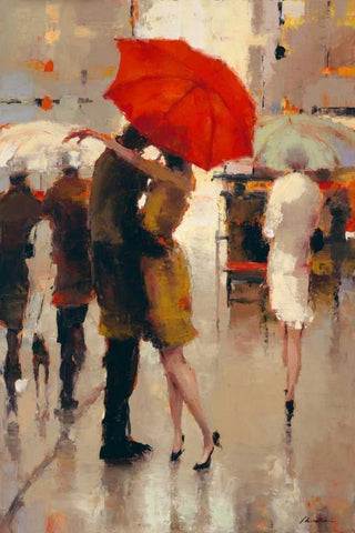 Sweet Surprise Black Ornate Wood Framed Art Print with Double Matting by Christie, Lorraine