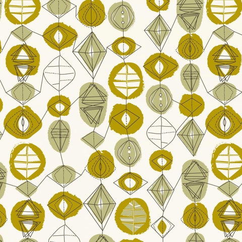 Atomic Art 3 White Modern Wood Framed Art Print by Cave, Rachel