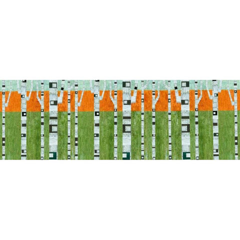 Birches in Spring Black Modern Wood Framed Art Print by Calkins, Michelle
