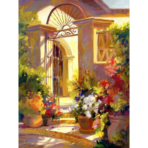 Fragrant Entrance White Modern Wood Framed Art Print by Carr, Betty