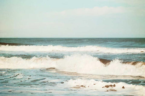 Flowing Sea Black Ornate Wood Framed Art Print with Double Matting by Cochrane, Carolyn