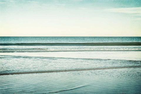 Low Tide White Modern Wood Framed Art Print with Double Matting by Cochrane, Carolyn
