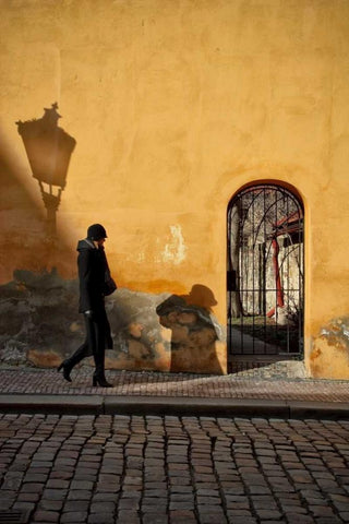 MalÃƒÂ¡ Strana Black Ornate Wood Framed Art Print with Double Matting by Corso, Stefano