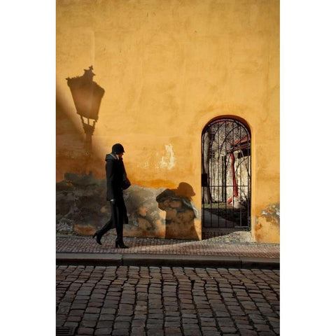 MalÃƒÂ¡ Strana Black Modern Wood Framed Art Print with Double Matting by Corso, Stefano