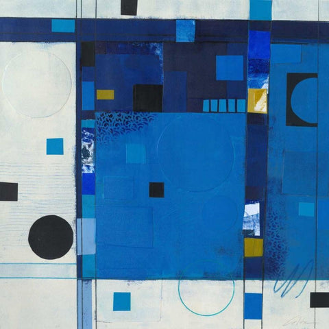 Blueberry Hill II White Modern Wood Framed Art Print by Colter, Deborah T.