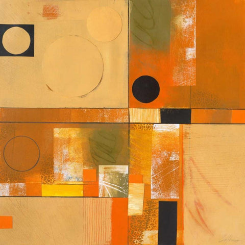 Soleil I Black Modern Wood Framed Art Print with Double Matting by Colter, Deborah T.