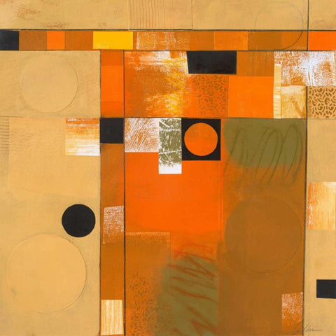 Soleil II Black Modern Wood Framed Art Print with Double Matting by Colter, Deborah T.