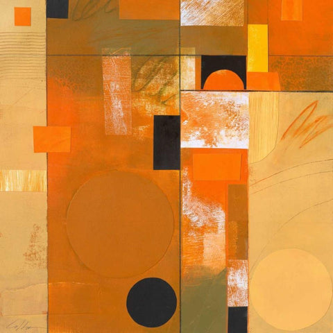 Soleil III White Modern Wood Framed Art Print with Double Matting by Colter, Deborah T.