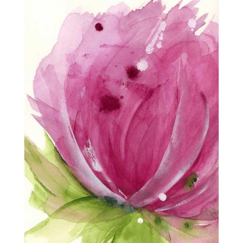 Pink Black Modern Wood Framed Art Print by Derman, Dawn