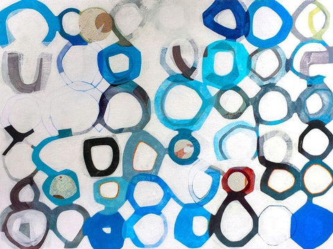 Evolutions White Modern Wood Framed Art Print with Double Matting by Duffy, Naomi Taitz