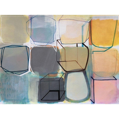 Paper Abstract 2 White Modern Wood Framed Art Print by Duffy, Naomi Taitz