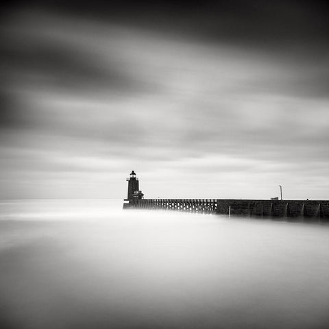 Le Phare Black Ornate Wood Framed Art Print with Double Matting by Dragt, Wilco